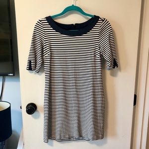 Banana republic blue and white striped mini dress